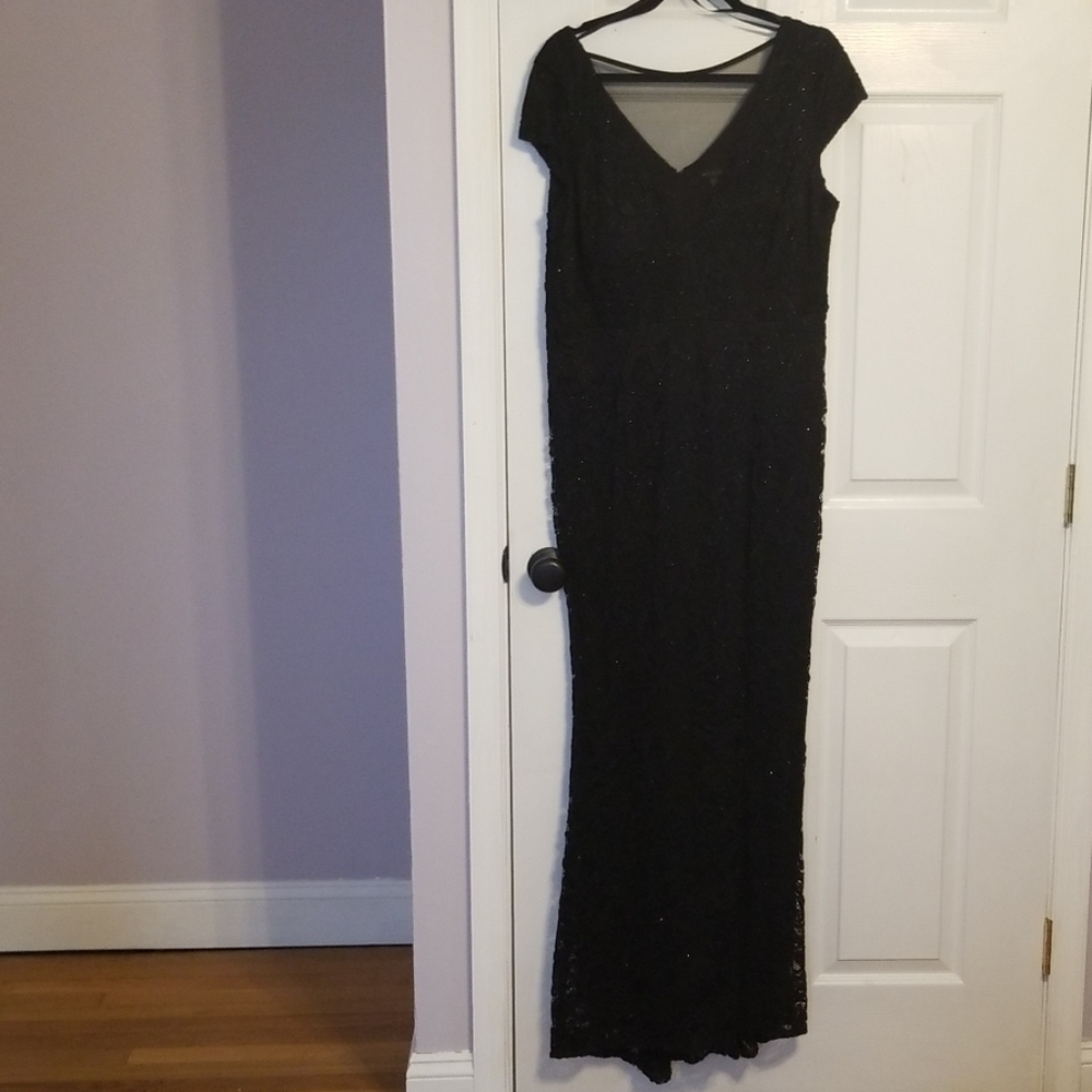 Marina Black Floor Length Gown